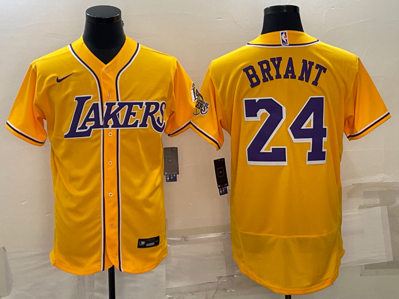 Nike 2023 Men Los Angeles Lakers #24 Bryant yellow NBA Jersey style 2->los angeles lakers->NBA Jersey